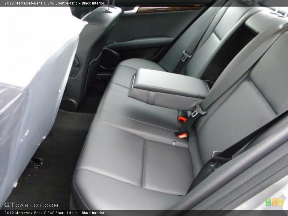 Black Interior Rear Seat for the 2012 Mercedes-Benz C 300 Sport 4Matic #60182028
