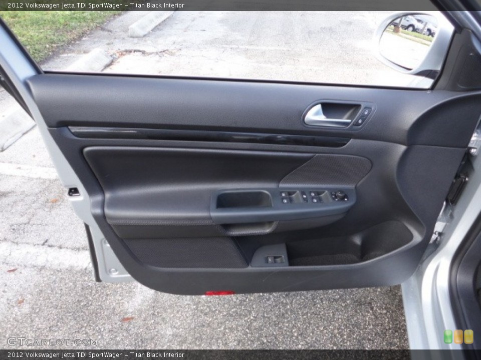 Titan Black Interior Door Panel for the 2012 Volkswagen Jetta TDI SportWagen #60185793