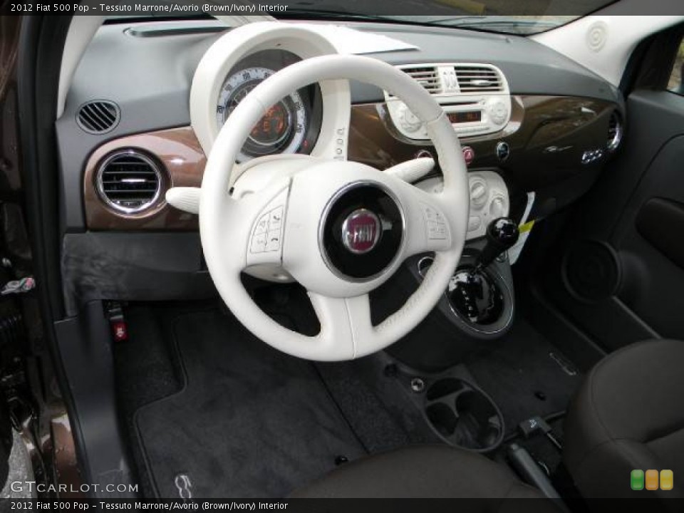 Tessuto Marrone/Avorio (Brown/Ivory) Interior Dashboard for the 2012 Fiat 500 Pop #60190721