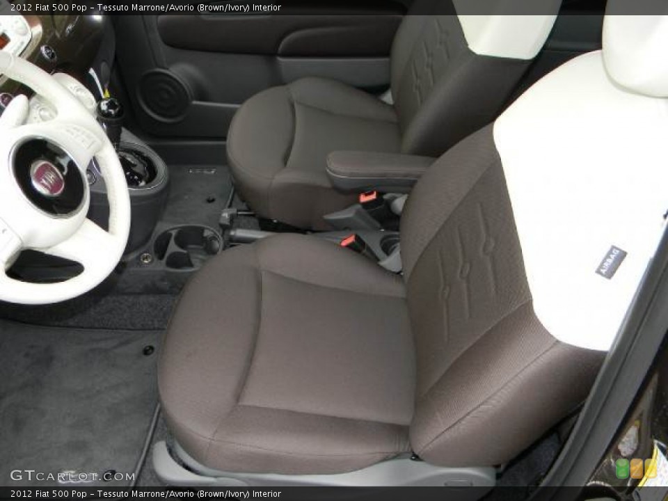 Tessuto Marrone/Avorio (Brown/Ivory) Interior Photo for the 2012 Fiat 500 Pop #60190728