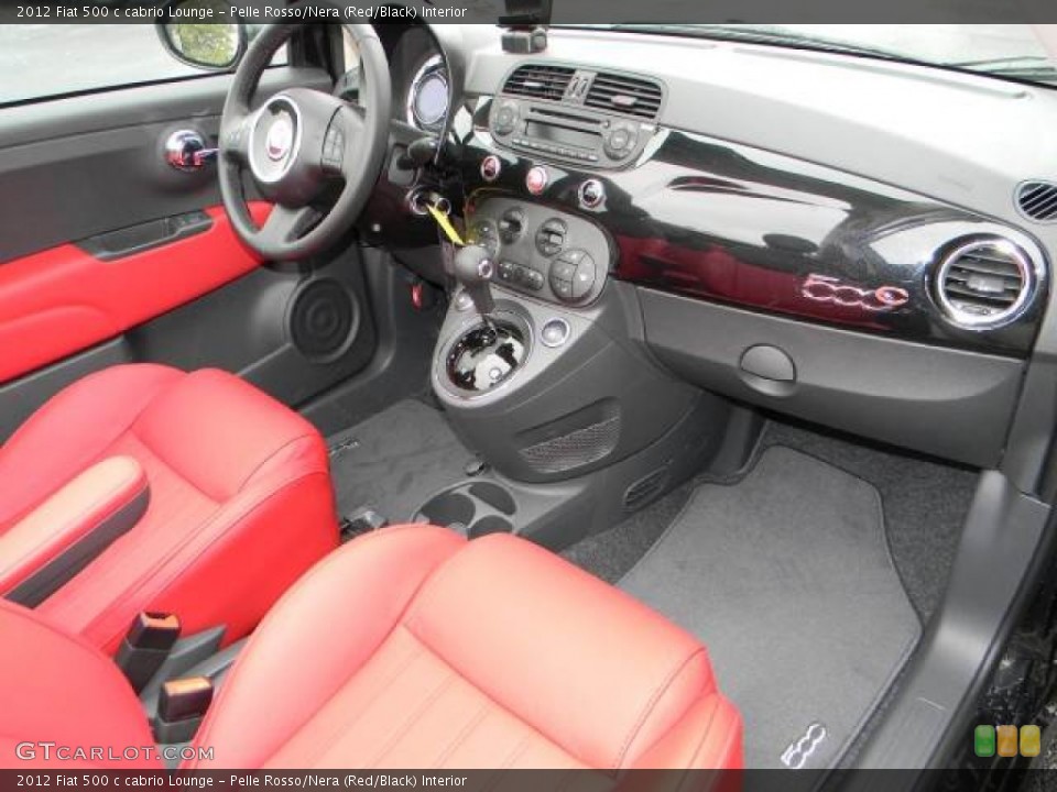 Pelle Rosso/Nera (Red/Black) Interior Dashboard for the 2012 Fiat 500 c cabrio Lounge #60190811