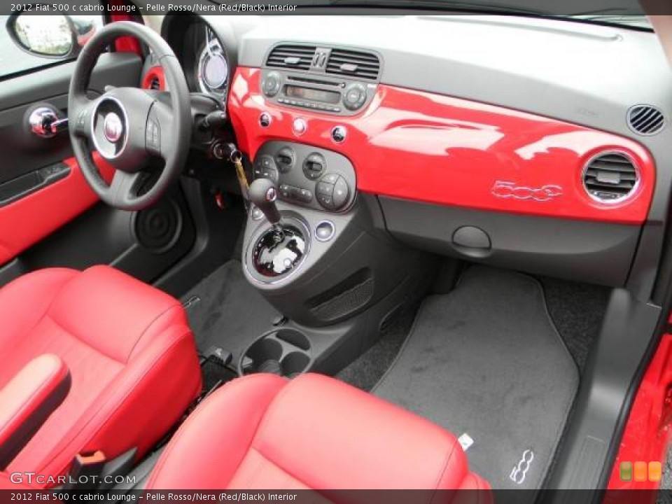 Pelle Rosso/Nera (Red/Black) Interior Dashboard for the 2012 Fiat 500 c cabrio Lounge #60190861