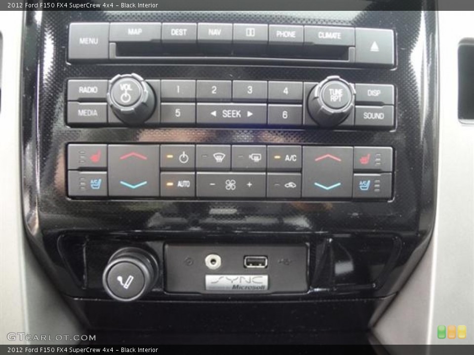 Black Interior Controls for the 2012 Ford F150 FX4 SuperCrew 4x4 #60191815