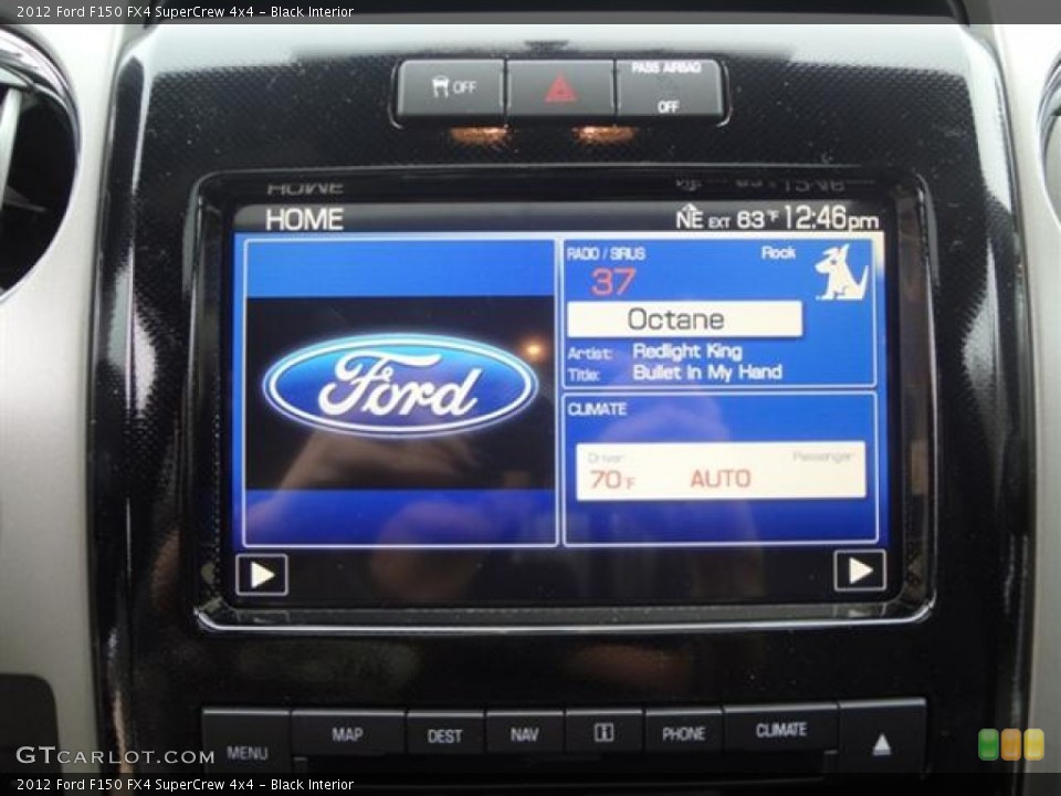 Black Interior Navigation for the 2012 Ford F150 FX4 SuperCrew 4x4 #60191820
