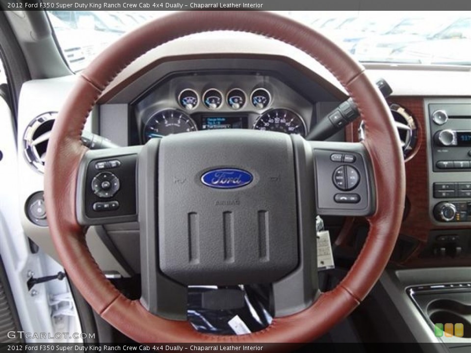 Chaparral Leather Interior Steering Wheel for the 2012 Ford F350 Super Duty King Ranch Crew Cab 4x4 Dually #60192547