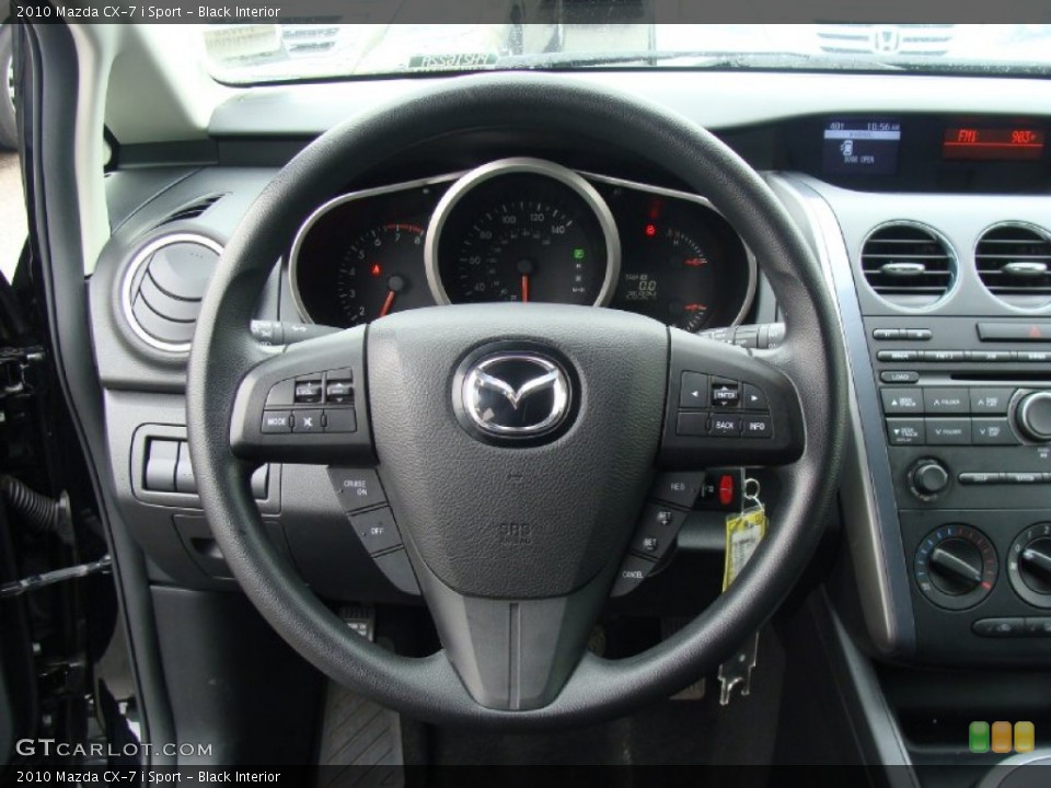 Black Interior Steering Wheel for the 2010 Mazda CX-7 i Sport #60194134
