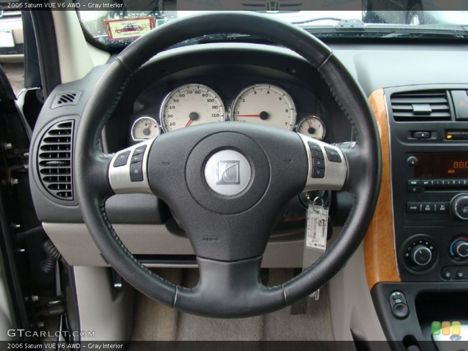 Gray Interior Steering Wheel for the 2006 Saturn VUE V6 AWD #60194633