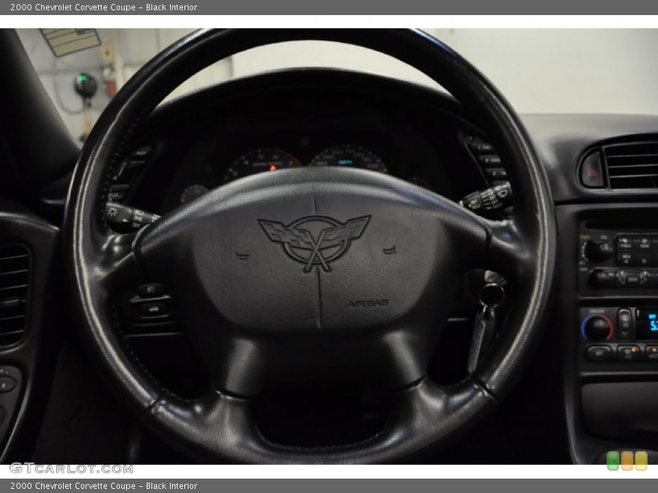 Black Interior Steering Wheel for the 2000 Chevrolet Corvette Coupe #60195186