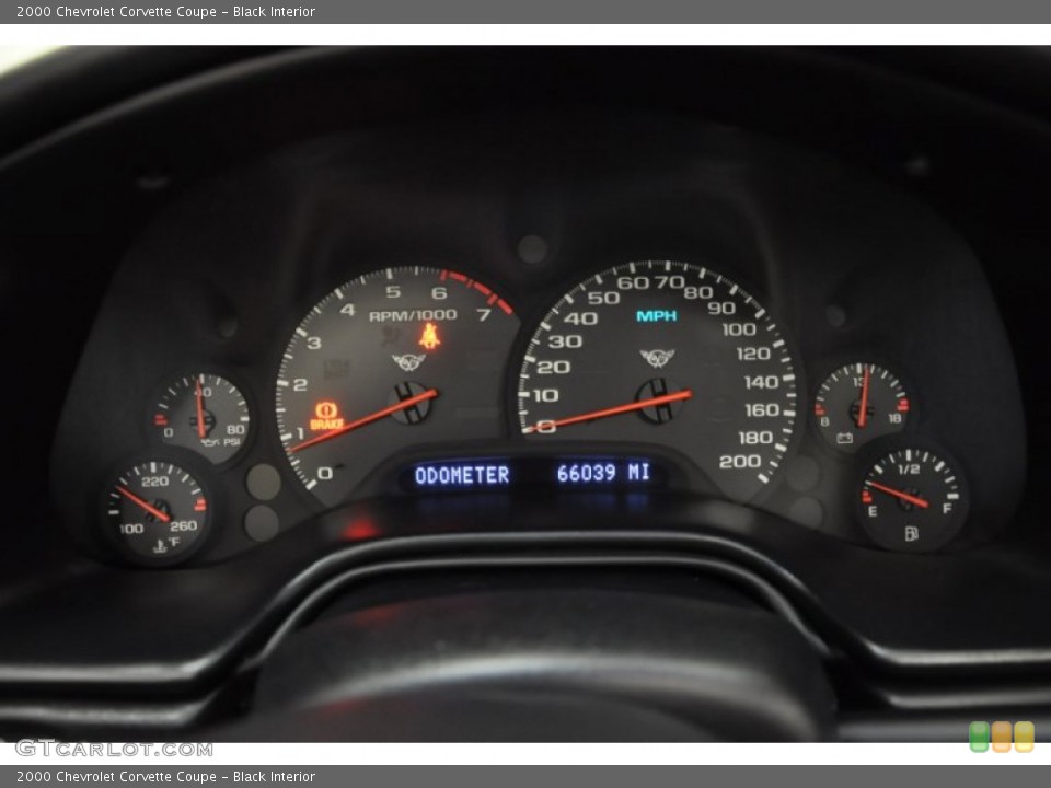 Black Interior Gauges for the 2000 Chevrolet Corvette Coupe #60195196