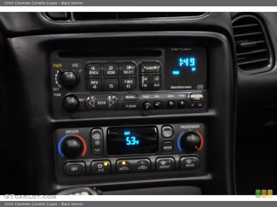 Black Interior Audio System for the 2000 Chevrolet Corvette Coupe #60195212