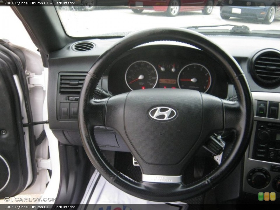 Black Interior Steering Wheel for the 2004 Hyundai Tiburon GT #60195466