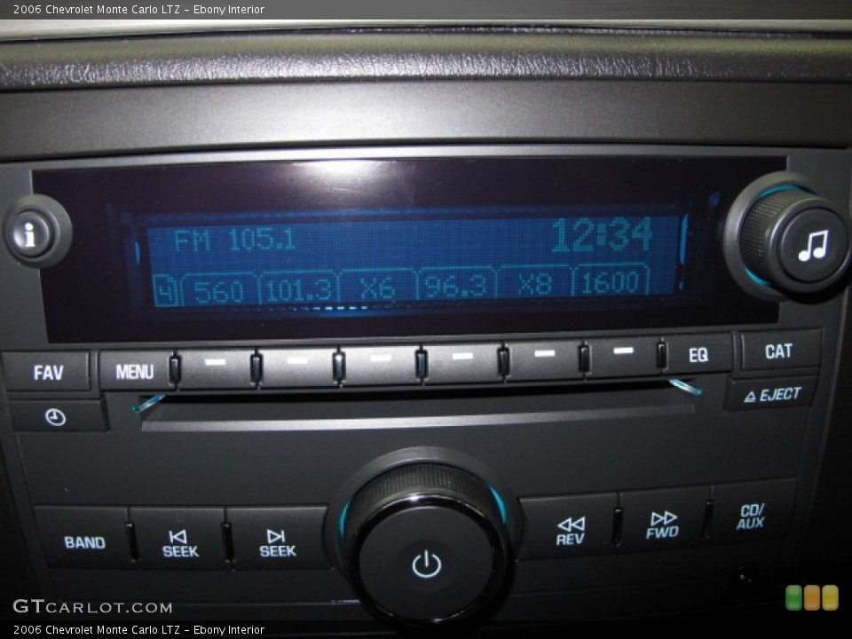 Ebony Interior Audio System for the 2006 Chevrolet Monte Carlo LTZ #60198217