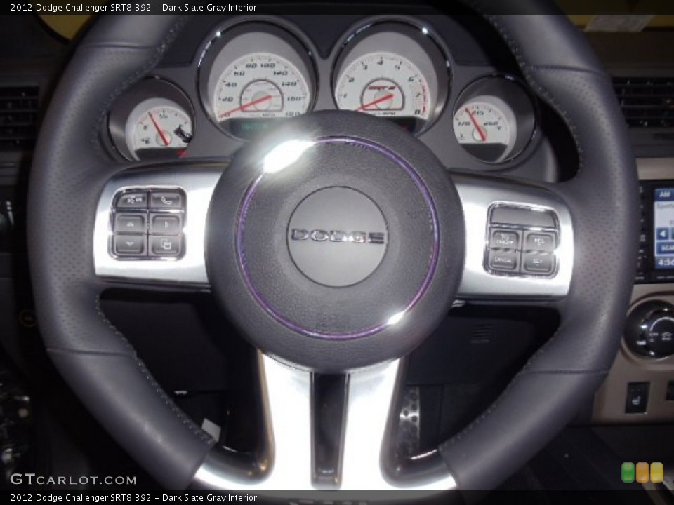 Dark Slate Gray Interior Steering Wheel for the 2012 Dodge Challenger SRT8 392 #60198298