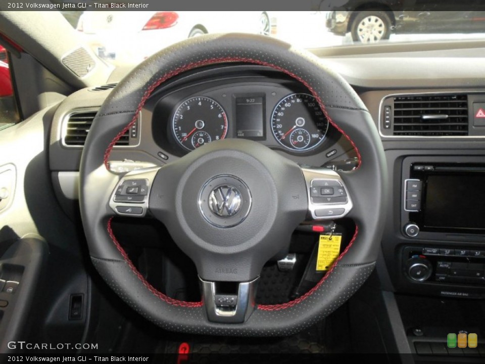 Titan Black Interior Steering Wheel for the 2012 Volkswagen Jetta GLI #60199765