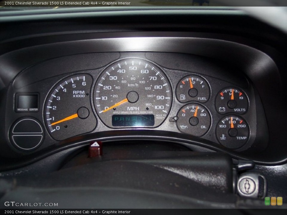 Graphite Interior Gauges for the 2001 Chevrolet Silverado 1500 LS Extended Cab 4x4 #60199807