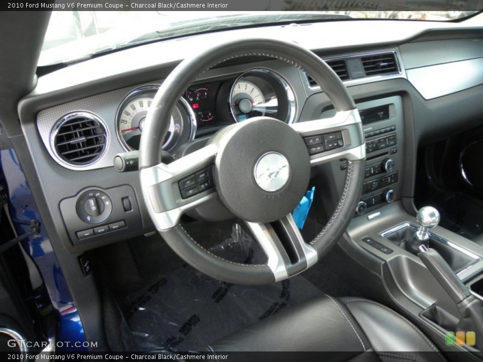 Charcoal Black/Cashmere Interior Photo for the 2010 Ford Mustang V6 Premium Coupe #60200353