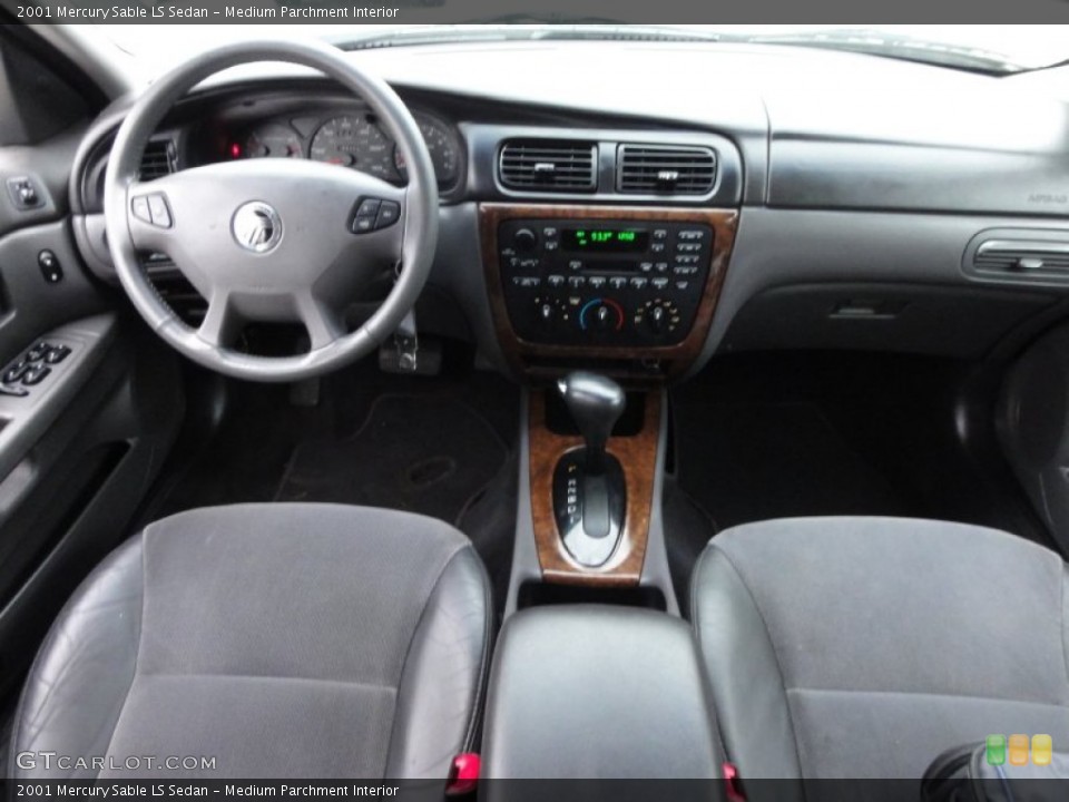 Medium Parchment Interior Dashboard for the 2001 Mercury Sable LS Sedan #60201157