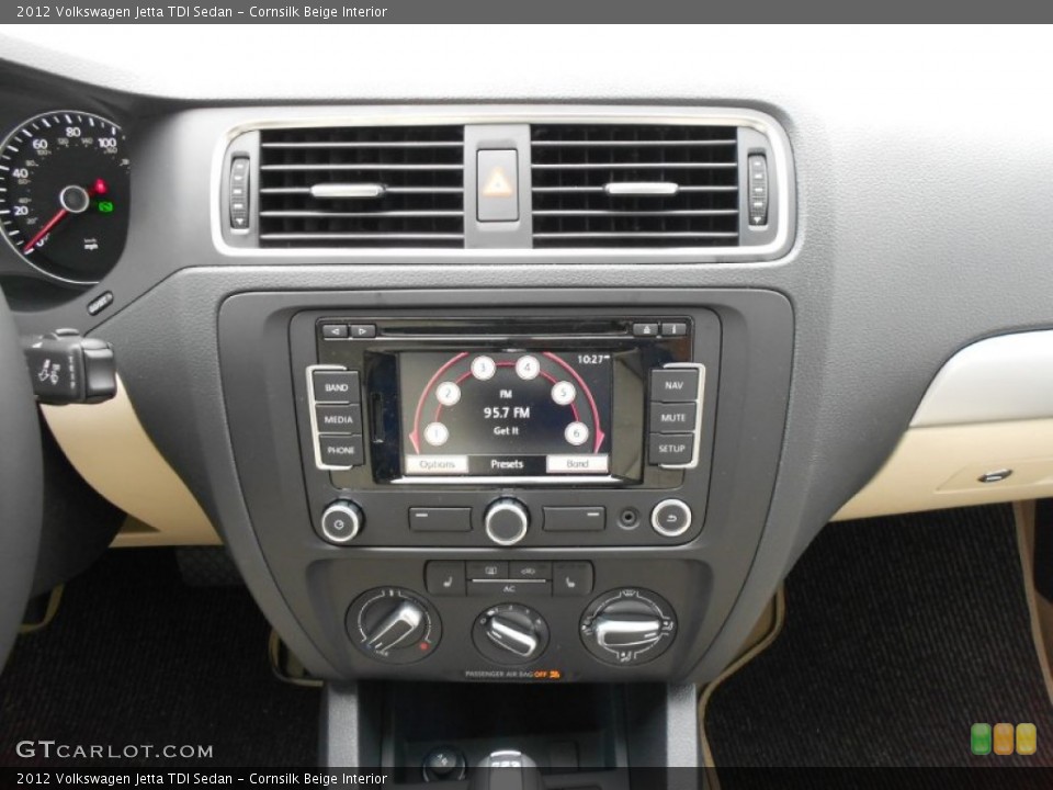 Cornsilk Beige Interior Controls for the 2012 Volkswagen Jetta TDI Sedan #60201183