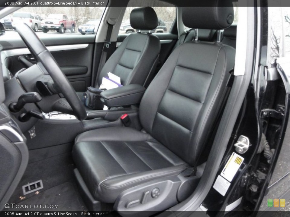 Black Interior Front Seat for the 2008 Audi A4 2.0T quattro S-Line Sedan #60201478