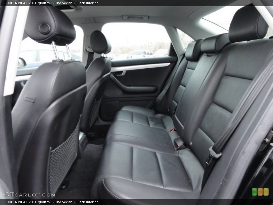 Black Interior Rear Seat for the 2008 Audi A4 2.0T quattro S-Line Sedan #60201538