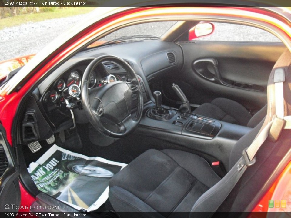 Black 1993 Mazda RX-7 Interiors