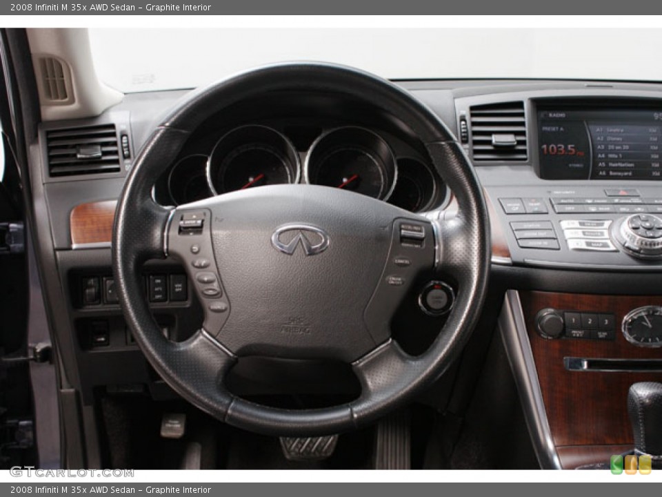 Graphite Interior Steering Wheel for the 2008 Infiniti M 35x AWD Sedan #60204994