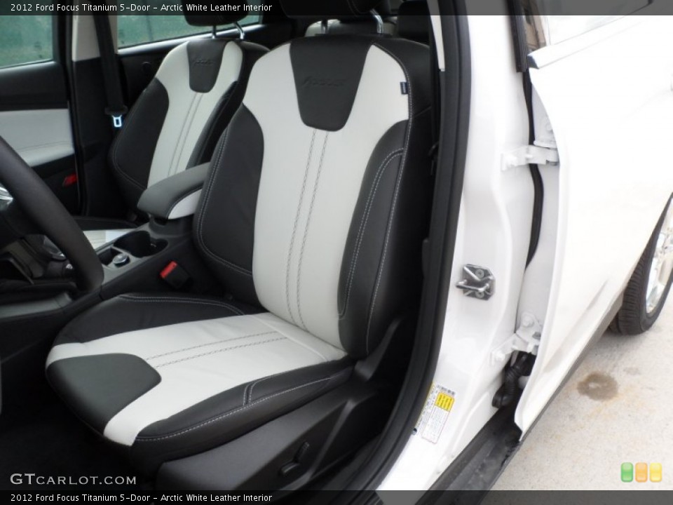 Arctic White Leather Interior Front Seat for the 2012 Ford Focus Titanium 5-Door #60207889