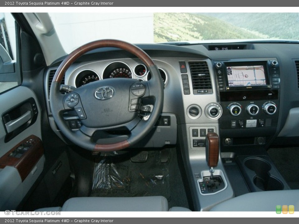Graphite Gray Interior Dashboard for the 2012 Toyota Sequoia Platinum 4WD #60207994