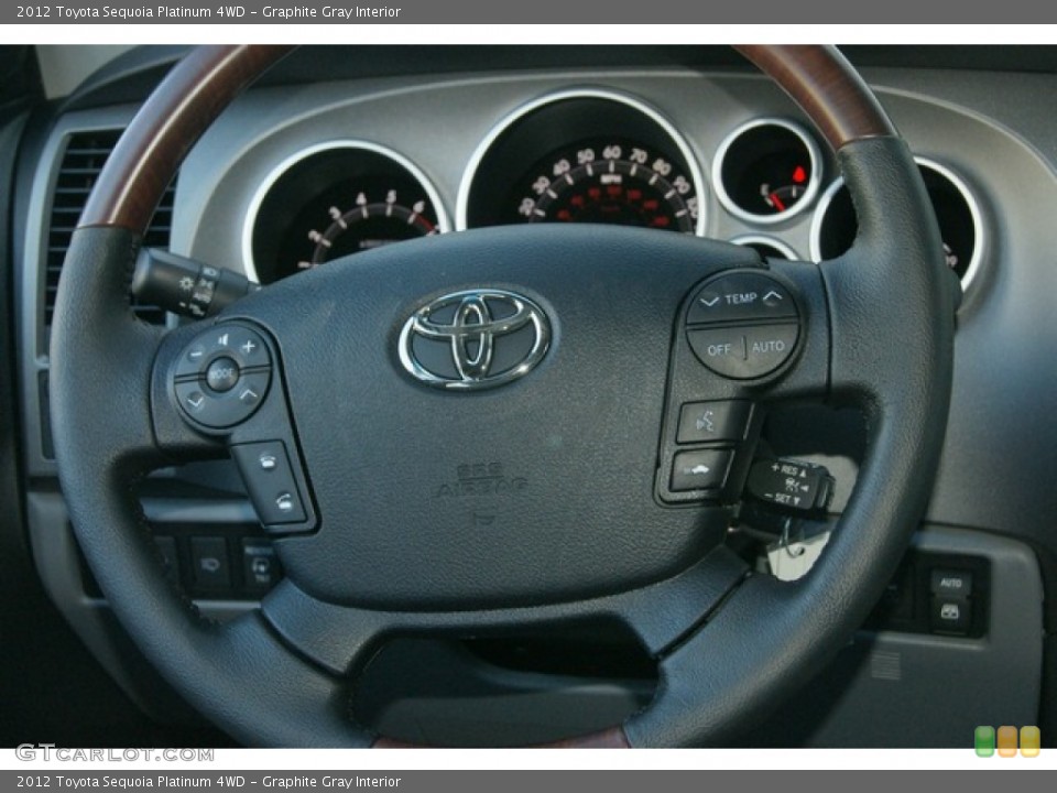 Graphite Gray Interior Steering Wheel for the 2012 Toyota Sequoia Platinum 4WD #60208003