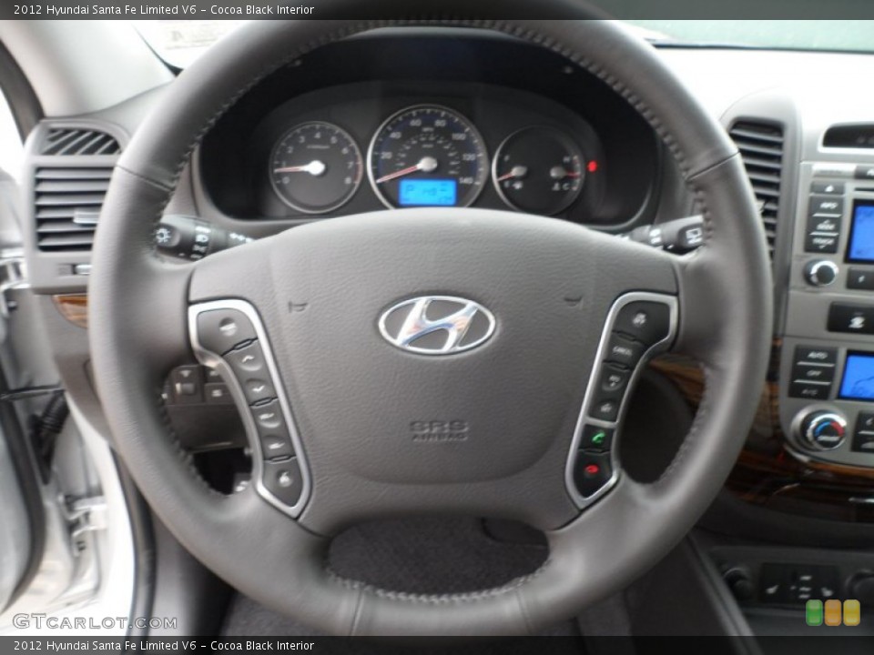 Cocoa Black Interior Steering Wheel for the 2012 Hyundai Santa Fe Limited V6 #60210439