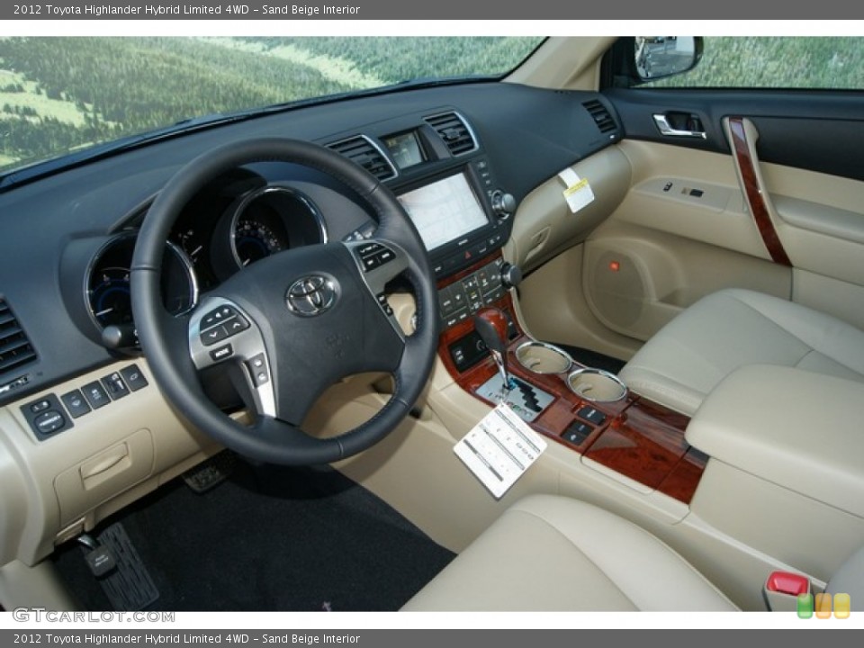 Sand Beige Interior Photo for the 2012 Toyota Highlander Hybrid Limited 4WD #60210619