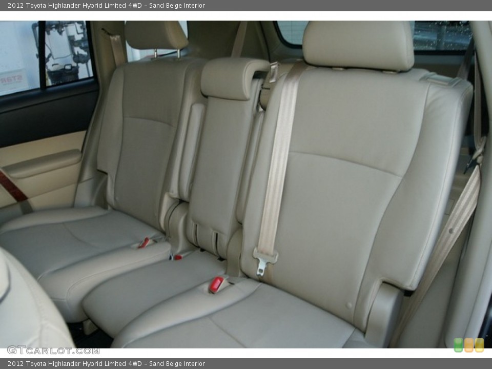 Sand Beige Interior Rear Seat for the 2012 Toyota Highlander Hybrid Limited 4WD #60210658