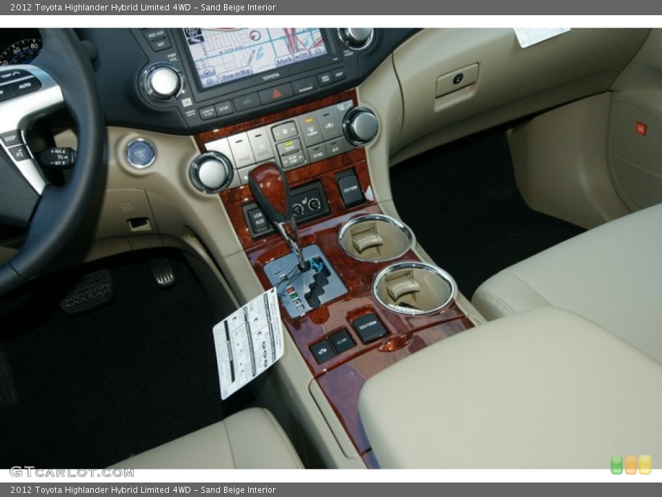 Sand Beige Interior Controls for the 2012 Toyota Highlander Hybrid Limited 4WD #60210733