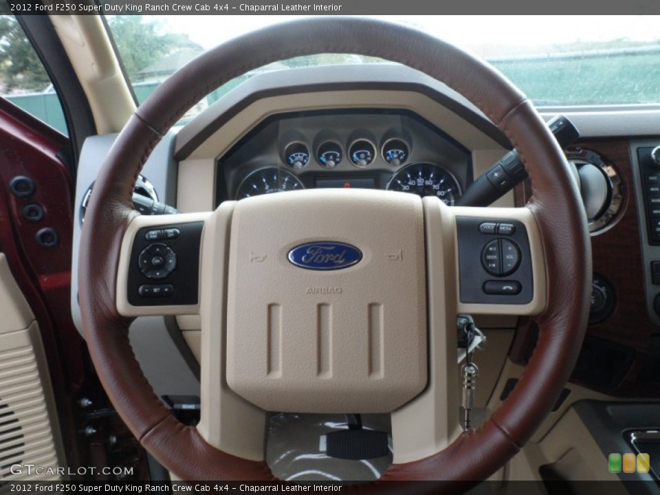 Chaparral Leather Interior Steering Wheel for the 2012 Ford F250 Super Duty King Ranch Crew Cab 4x4 #60211656