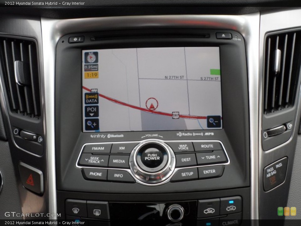 Gray Interior Navigation for the 2012 Hyundai Sonata Hybrid #60211957