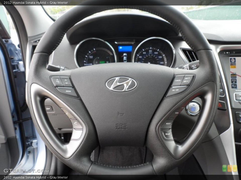 Gray Interior Steering Wheel for the 2012 Hyundai Sonata Hybrid #60211999
