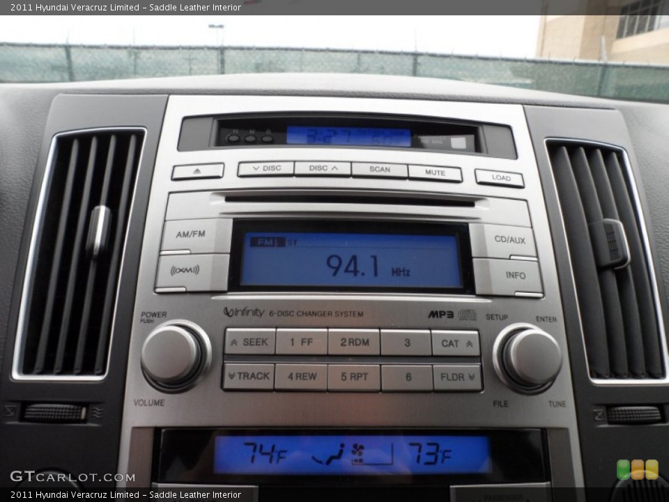 Saddle Leather Interior Audio System for the 2011 Hyundai Veracruz Limited #60212116