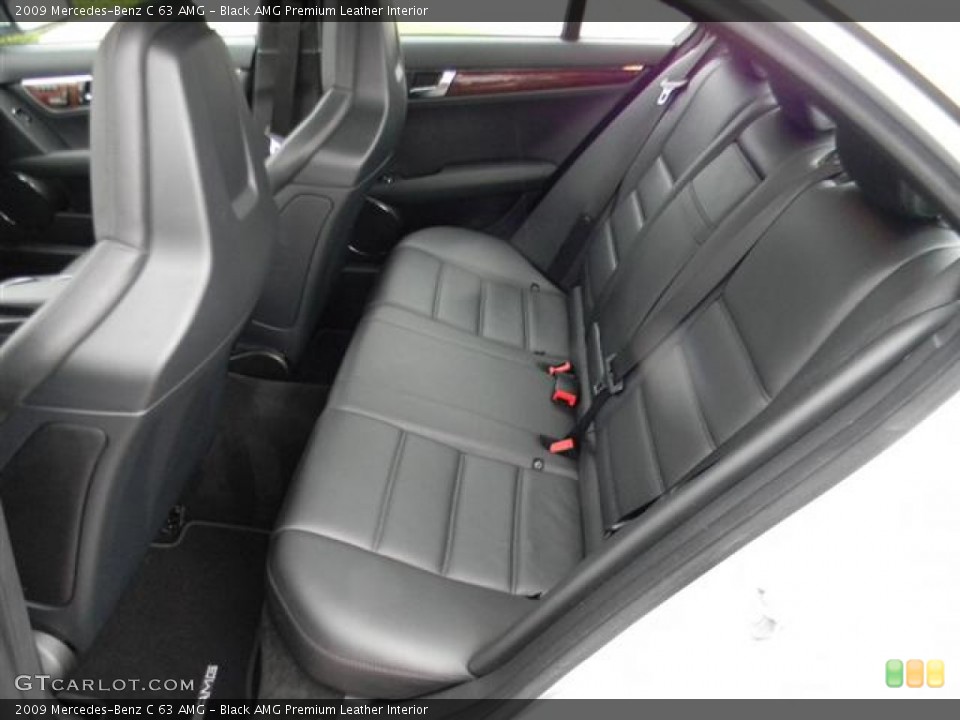 Black AMG Premium Leather Interior Rear Seat for the 2009 Mercedes-Benz C 63 AMG #60214705