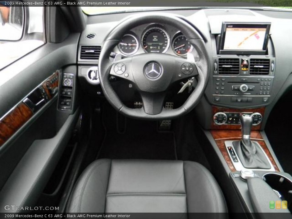 Black AMG Premium Leather Interior Dashboard for the 2009 Mercedes-Benz C 63 AMG #60214714