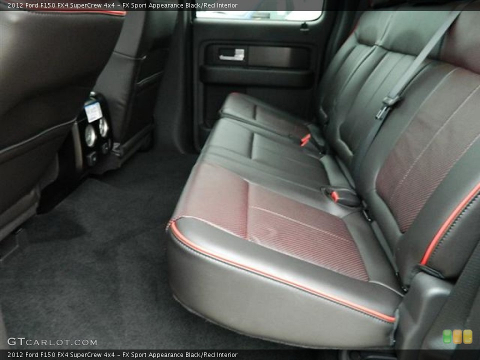 FX Sport Appearance Black/Red Interior Rear Seat for the 2012 Ford F150 FX4 SuperCrew 4x4 #60217003
