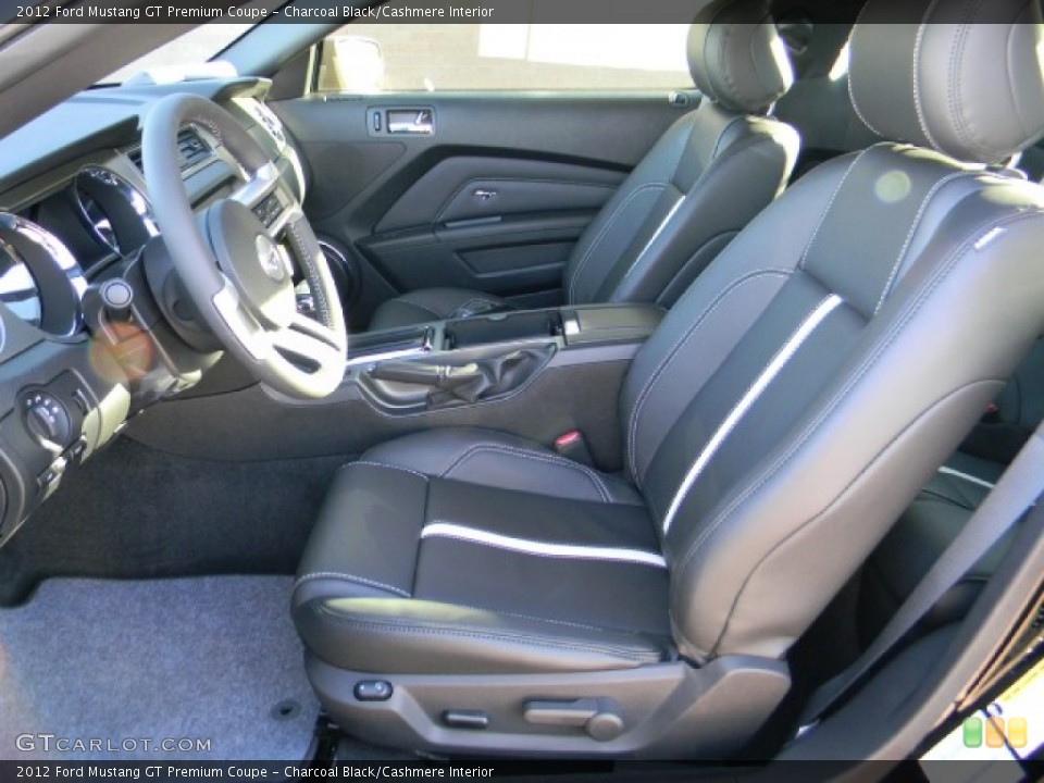 Charcoal Black/Cashmere Interior Front Seat for the 2012 Ford Mustang GT Premium Coupe #60217837