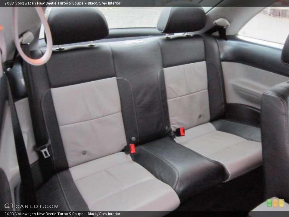 Black/Grey Interior Rear Seat for the 2003 Volkswagen New Beetle Turbo S Coupe #60217990