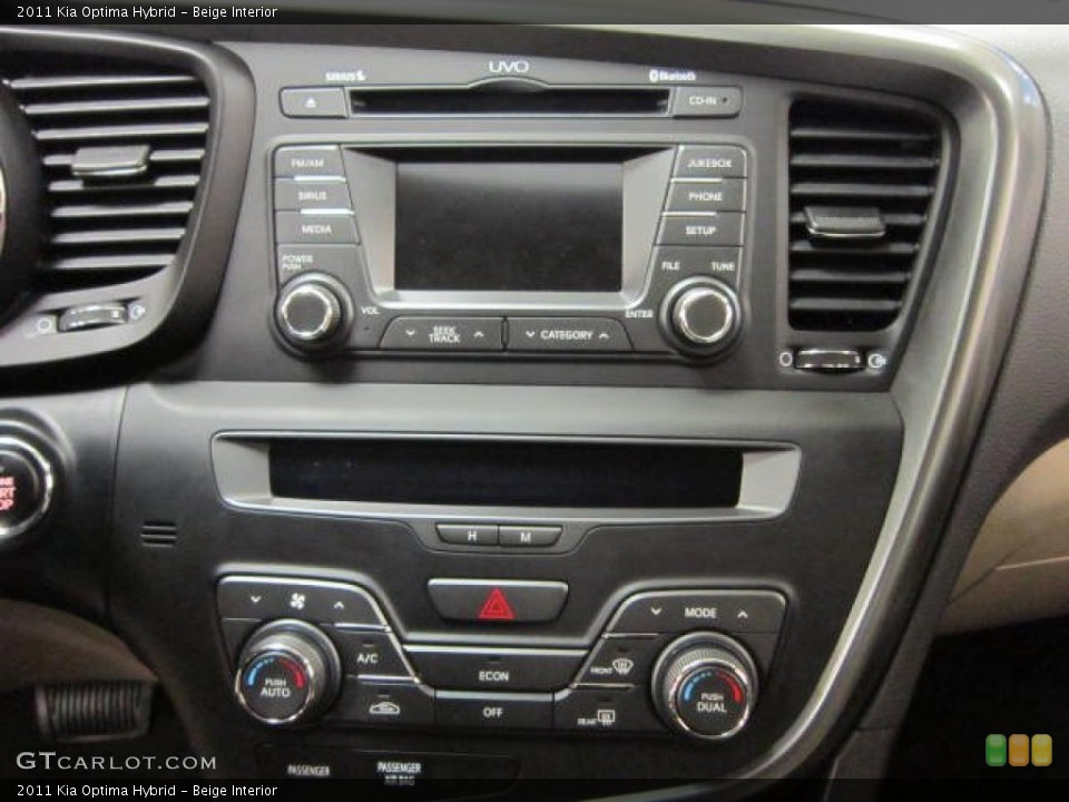 Beige Interior Controls for the 2011 Kia Optima Hybrid #60218566