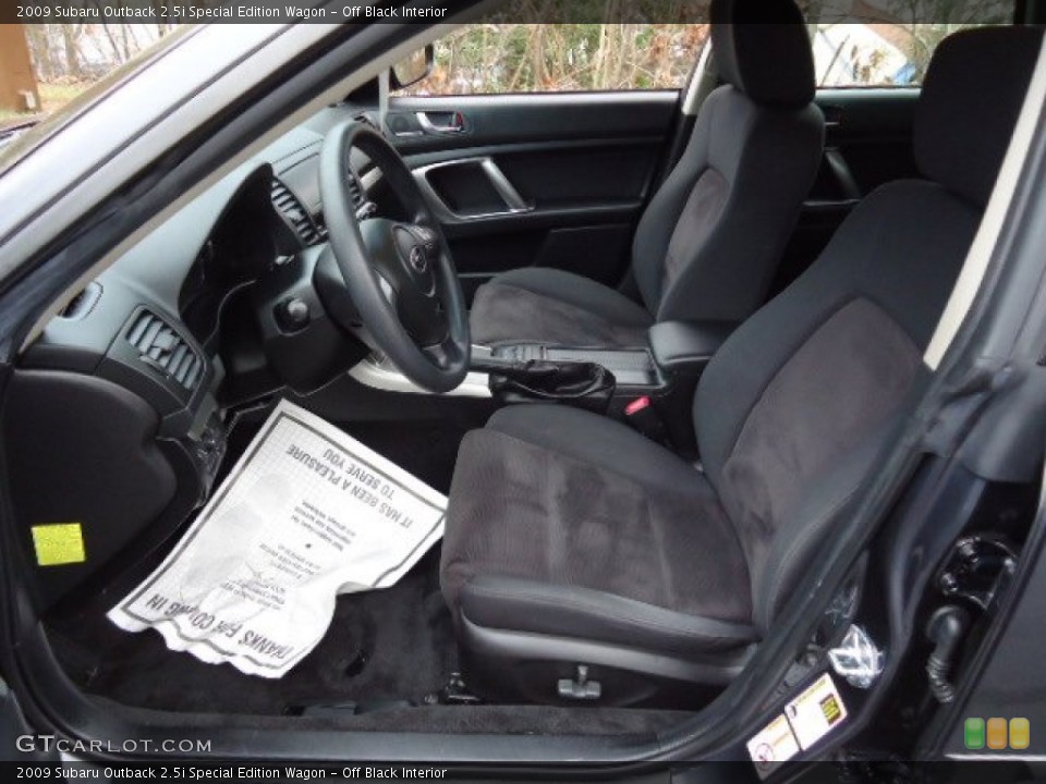 Off Black Interior Photo for the 2009 Subaru Outback 2.5i Special Edition Wagon #60220651