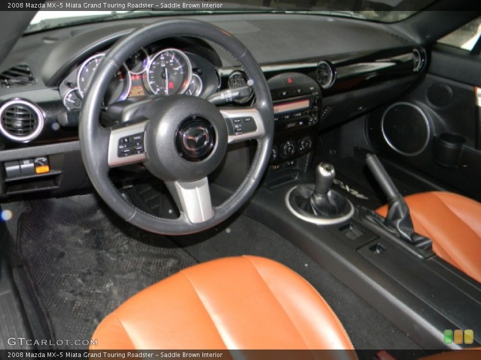 Saddle Brown Interior Dashboard for the 2008 Mazda MX-5 Miata Grand Touring Roadster #60221659