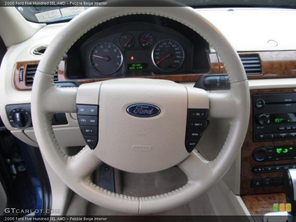 Pebble Beige Interior Steering Wheel for the 2006 Ford Five Hundred SEL AWD #60229381