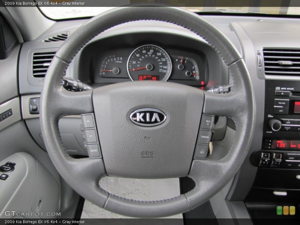 Gray Interior Steering Wheel for the 2009 Kia Borrego EX V6 4x4 #60229630