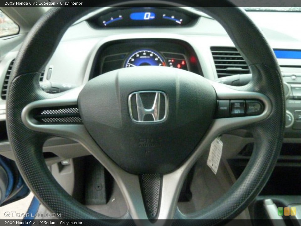 Gray Interior Steering Wheel for the 2009 Honda Civic LX Sedan #60230095