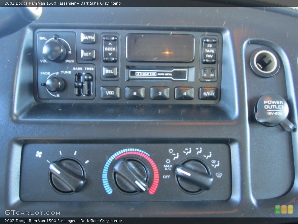 Dark Slate Gray Interior Controls for the 2002 Dodge Ram Van 1500 Passenger #60235720