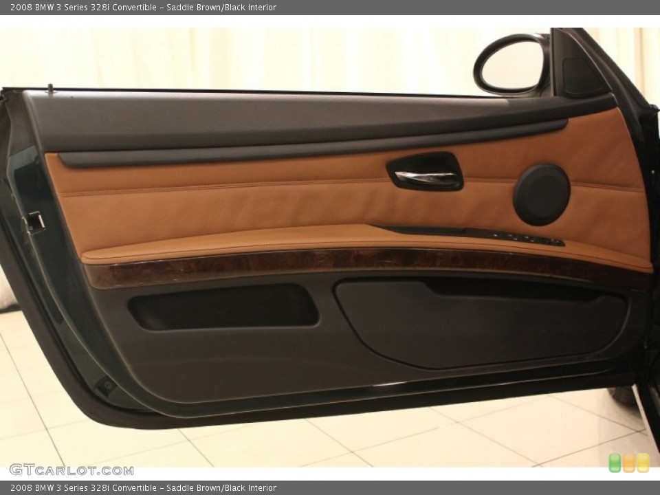 Saddle Brown/Black Interior Door Panel for the 2008 BMW 3 Series 328i Convertible #60238009